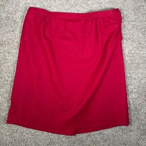 Vintage Pendleton Red Pure Virgin Wool Midi Skirt Size 22W Academia Preppy USA